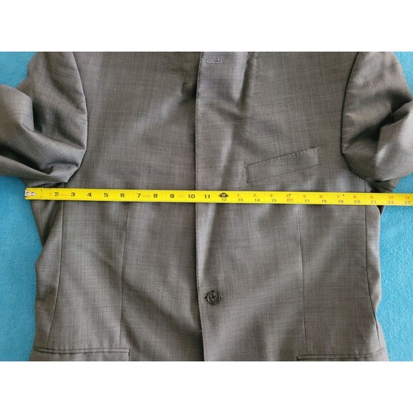 Peter Millar Sharkskin Gray Men Blazer Virgin Wool Sport Coat Jacket Size 44T - Picture 8 of 16